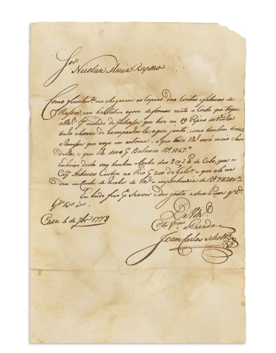 Letter from João Carlos Scholtz